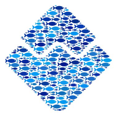 Balık para birimi kolaj dalgalar