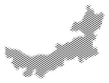 Yarı ton gümüş Çin İç Moğolistan Haritası