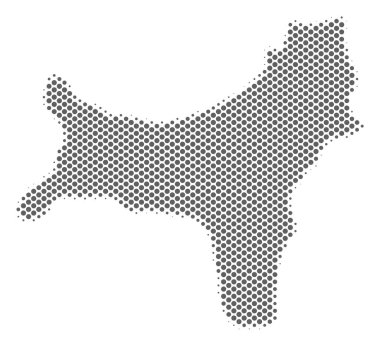 Yarı ton gri Christmas Adası Haritası