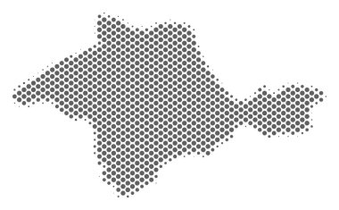 Yarı ton gri Crimea harita