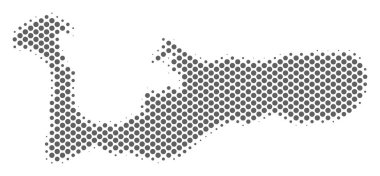 Yarı ton gri Grand Cayman Adaları'ndaki harita