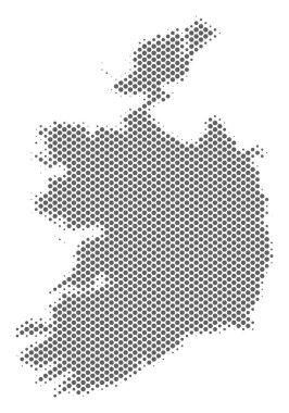 Yarı ton gri İrlanda Cumhuriyeti harita