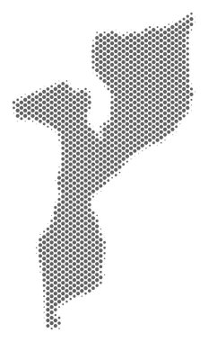 Yarı ton gümüş Mozambik Haritası