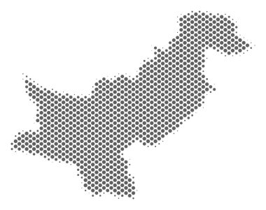 Yarı ton gümüş Pakistan Haritası