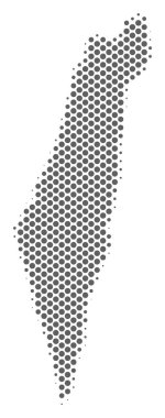 Yarı ton gri İsrail Haritası