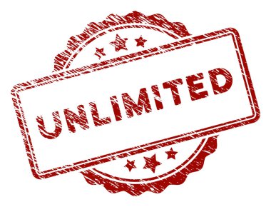 Dokulu Unlimied damga mühür çizik