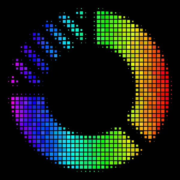 Farbig gepunktetes Tortendiagramm-Symbol — Stockvektor