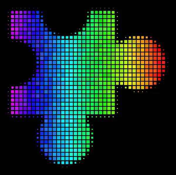 스펙트럼 컬러 도트 플러그인 아이콘 — 스톡 벡터