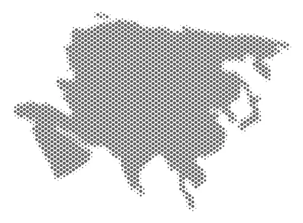 Halftone Gray Asia Map — Stock Vector