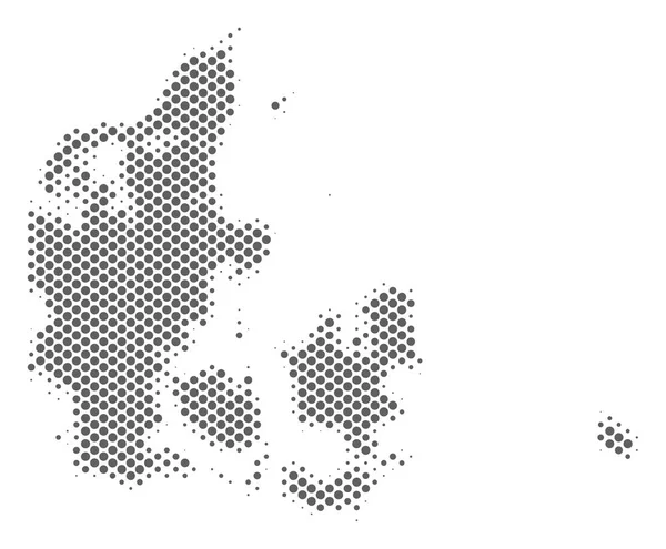 Μεσοτονικό γκρι Δανία Χάρτης — Διανυσματικό Αρχείο