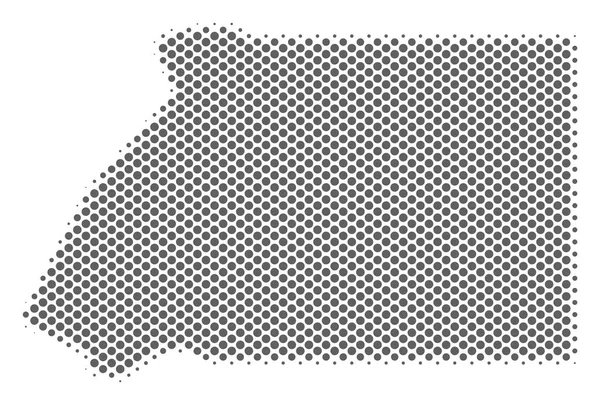 Halftone Grey Equatorial Guinea Map — Stock Vector