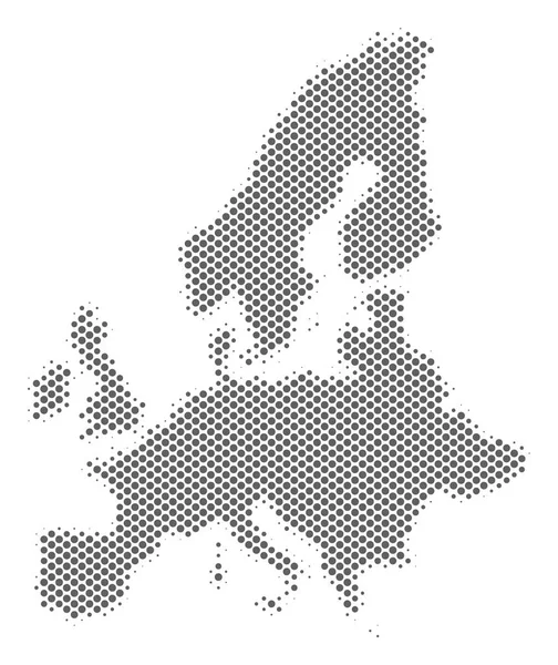 Semitono Gris Unión Europea Mapa — Vector de stock