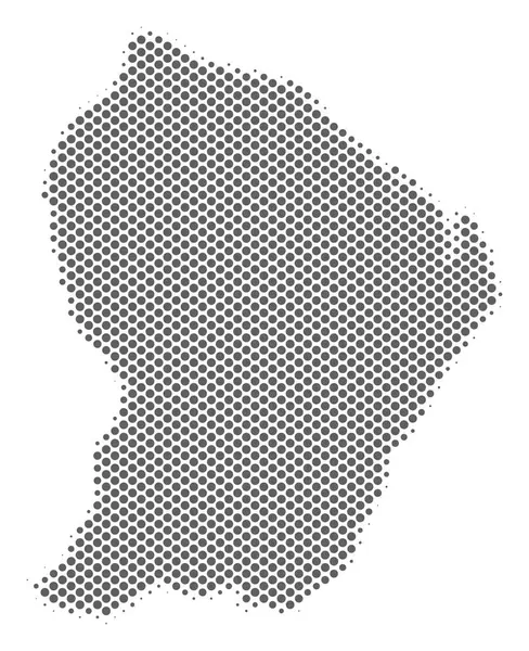 Carte de la Guyane française Halftone Silver — Image vectorielle