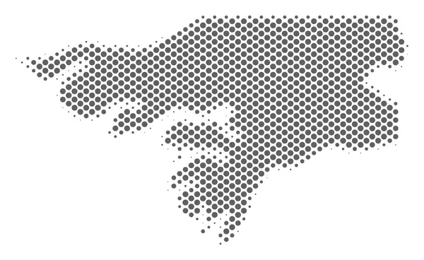 Halvton grå Guinea-Bissau karta — Stock vektor