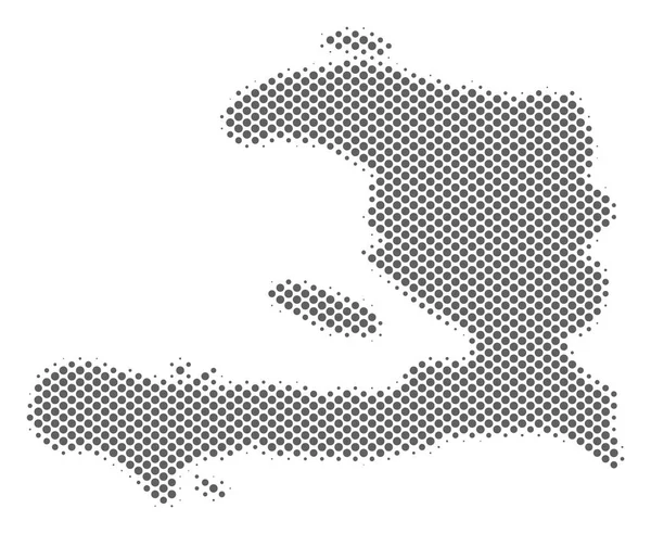 Напівтонові сірий Гаїті карта — стоковий вектор