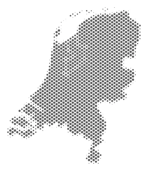 Yarı ton gri Hollanda Haritası