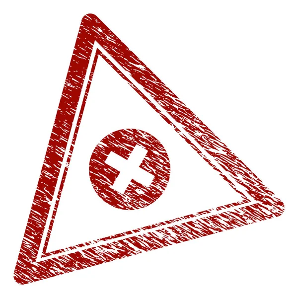 Raspado Texturizado Cancelar Sello de sello de triángulo — Archivo Imágenes Vectoriales