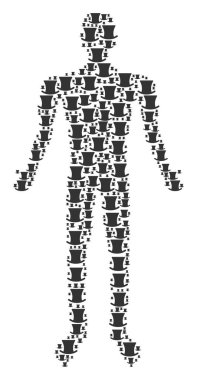 Beyefendi şapka insan figürü