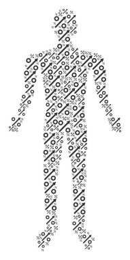 Büyüyen yüzde insan figürü