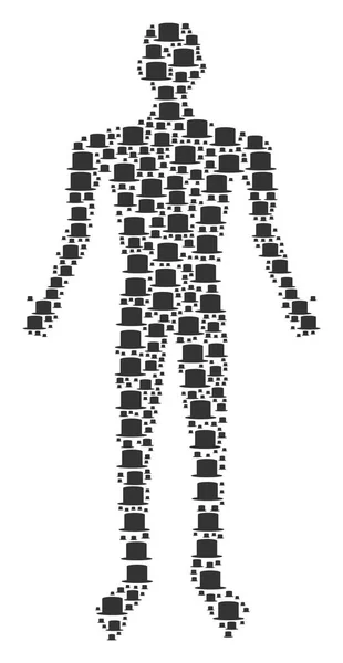 Chapeau de gentilhomme Figure humaine — Image vectorielle