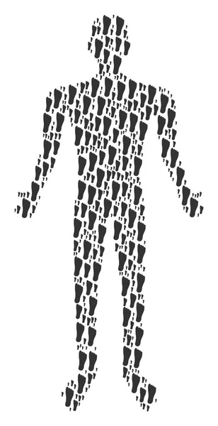 Impronta umana Figura umana — Vettoriale Stock