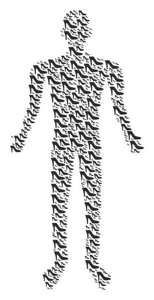 Frauenschuh menschliche Figur — Stockvektor