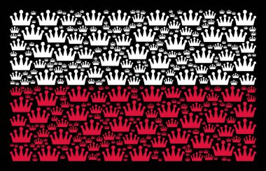 Polonya bayrak deseni Crown öğeleri