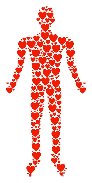 Amour Coeur Homme Figure — Image vectorielle