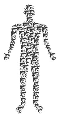 Tabanca silah insan figürü