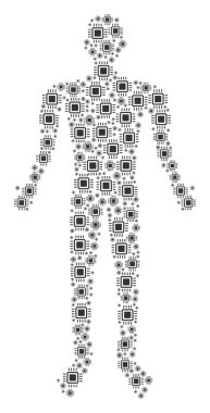 İşlemci adam şekil