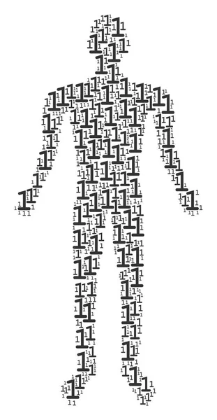 Figura de persona de un dígito — Archivo Imágenes Vectoriales