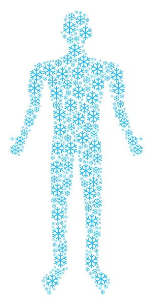 Snowflake Gambar Manusia - Stok Vektor