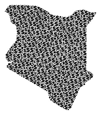 Dolar ve noktalar Kenya harita GSYİH bileşimi