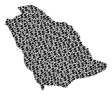 Suudi Arabistan harita GSYİH kompozisyon dolar ve daireler