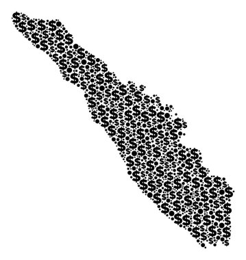 Sumatra Adası harita GSYİH mozaik Doları ve daireler