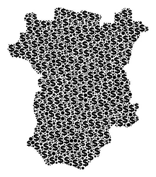 Çeçenistan'da harita GSYİH kolaj dolar ve daireler