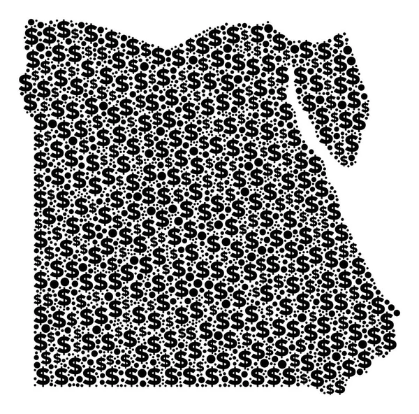 Dolar ve nokta Mısır harita GSYİH mozaiği