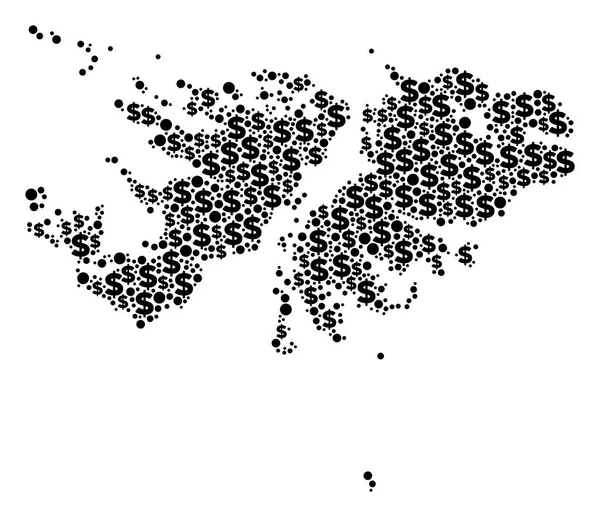 Falkland Adaları Doları ve noktalar GSYİH kolaj göster