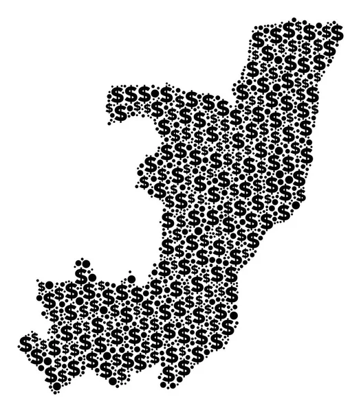 Kongo Cumhuriyeti harita GSYİH mozaik Doları ve noktalar