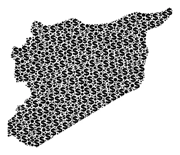 Suriye harita GSYİH kolaj dolar ve daireler