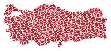 Türkiye'de harita GSYİH mozaik Doları ve daireler