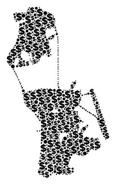 Çin Macau harita GSYİH kompozisyon dolar ve daireler