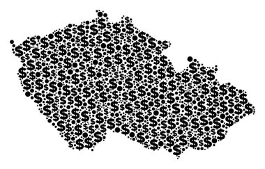 Çek harita GSYİH bileşimi dolar ve daireler