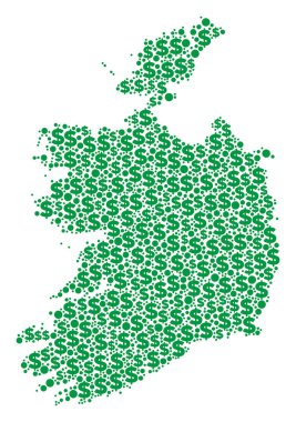 İrlanda Cumhuriyeti harita GSYİH kompozisyon dolar ve noktalar