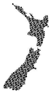 Dolar ve nokta Yeni Zelanda harita GSYİH bileşimi