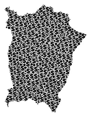 Penang Adası harita GSYİH kolaj dolar ve daireler