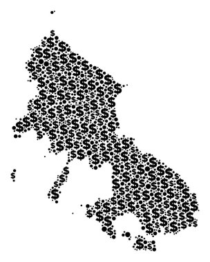 Skyros Yunan Adası harita GSYİH kompozisyon dolar ve daireler