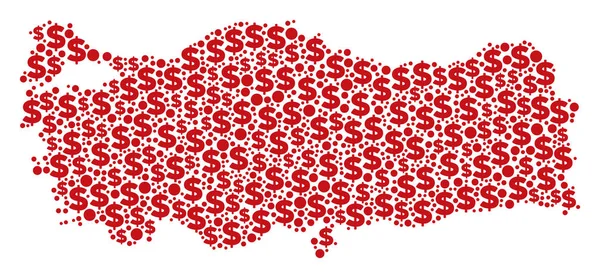 Türkiye'de harita GSYİH mozaik Doları ve daireler