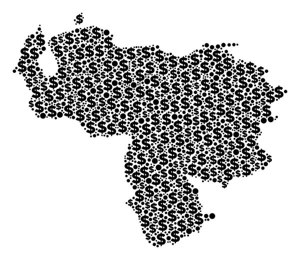 委内瑞拉地图美元和点的 Gdp 构成 — 图库矢量图片