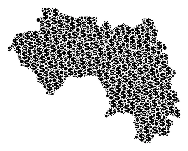Dolar ve noktalar Afrika Gine harita GSYİH bileşimi